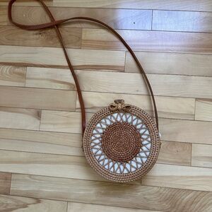 Brand new never used woven circle purse